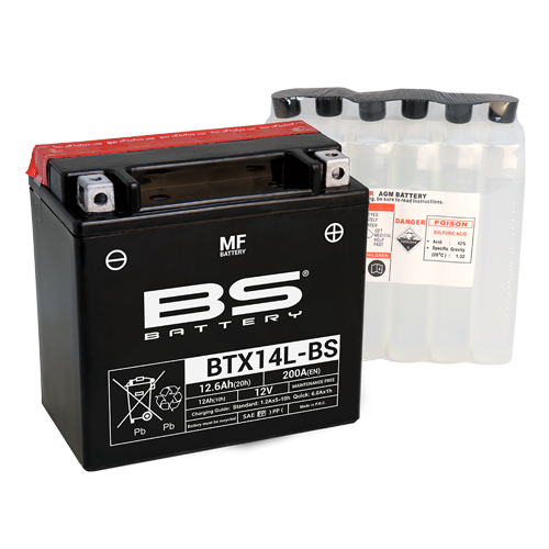 BÌNH ẮC QUY BS BTX14L-BS 200CCA (150x87x145 mm)